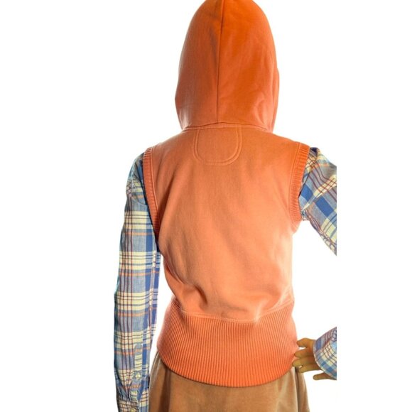 Arizona Jean Co Womens Fleece Hooded Lined Vest M NWT Peach Active - Picture 6 of 8